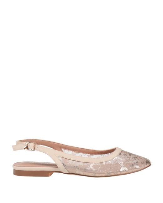 Patrizia Pepe Pink Ballet Flats Leather, Textile Fibers
