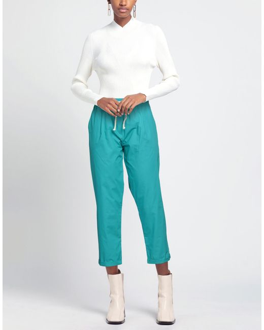 CROCHÈ Blue Pants Cotton