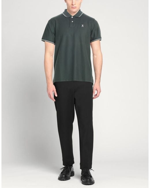Psycho Bunny Green Dark Polo Shirt Pima Cotton for men