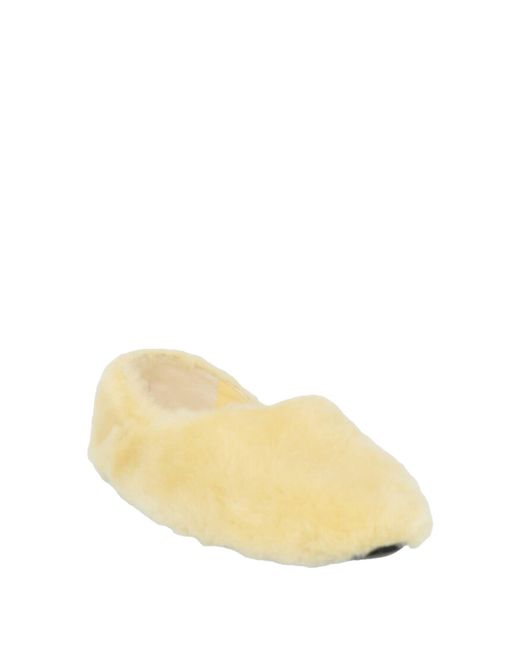 Jil Sander Natural Pastel Ballet Flats Shearling