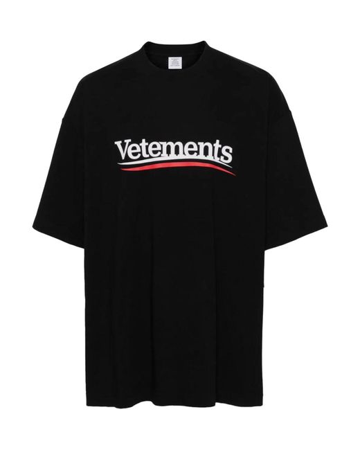 Camiseta Vetements de hombre de color Black