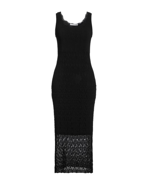 Caractere Black Midi-Kleid