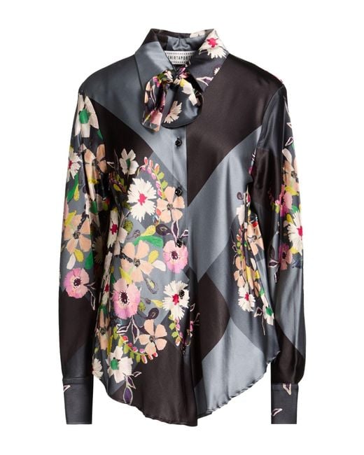 Shirtaporter Black Shirt Viscose, Elastane