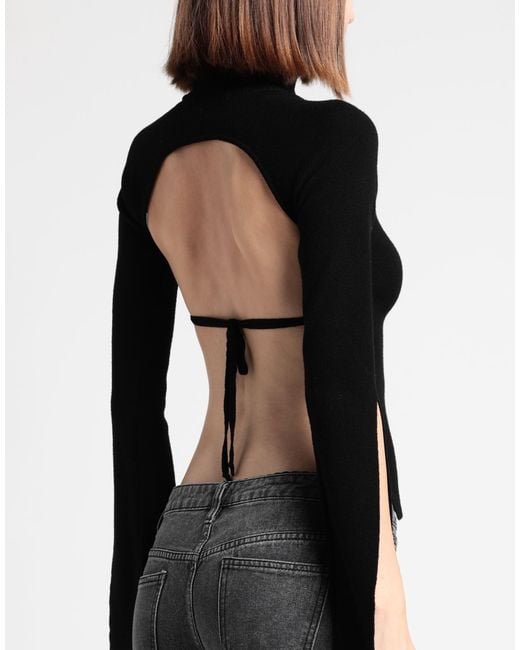 Akep Black Turtleneck Viscose, Polyester, Polyamide