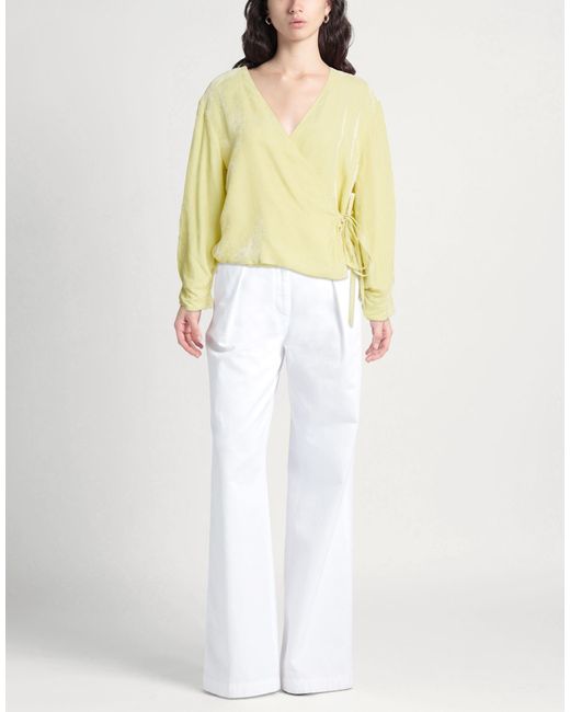 SOLOTRE Yellow Top Viscose, Elastane, Polyester