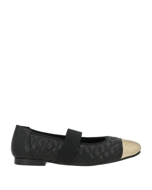 Daniele Ancarani Black Ballet Flats Leather