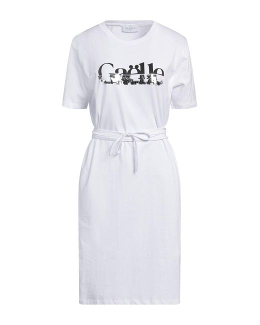 Gaelle Paris White Midi-Kleid