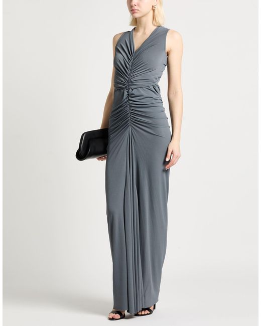 Rick Owens Blue Maxi Dress Viscose, Polyamide, Elastane