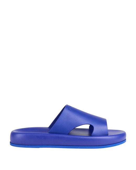 Ferragamo Blue Sandals Calfskin, Lambskin for men