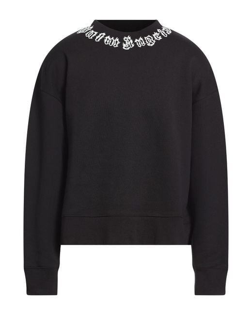 Palm Angels Black Sweatshirt Cotton for men