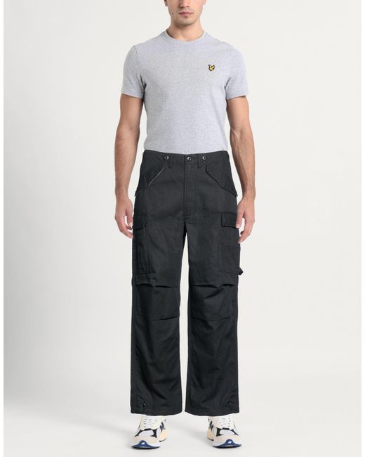 Maharishi Blue Pants Cotton, Calcium Carbonate for men