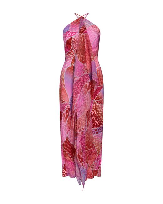Rixo Pink Midi Dress