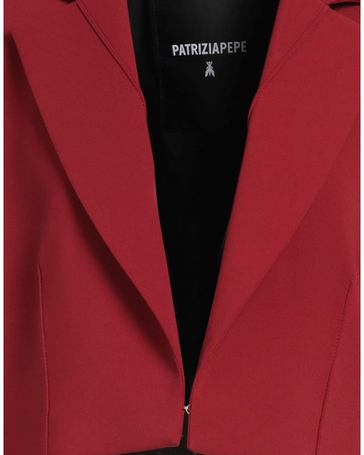 Patrizia Pepe Red Essential Brick Blazer Polyester, Elastane