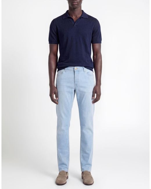Hand Picked Blue Jeans Cotton, Elastomultiester, Elastane for men