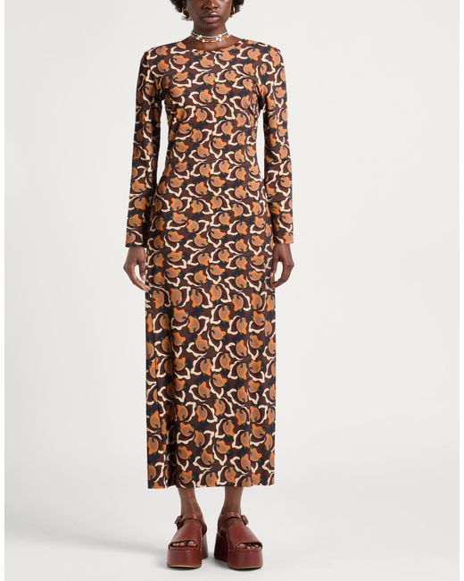 Maliparmi Natural Maxi Dress Viscose, Elastane