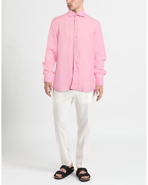 Stenstroms Pink Shirt Linen for men