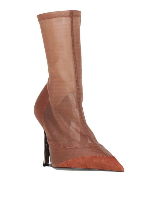 Mugler Brown Ankle Boots