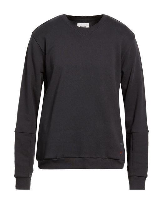 Dekker Black Sweatshirt Cotton, Elastane for men
