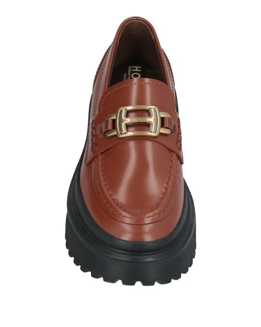 Hogan Brown Loafers Leather