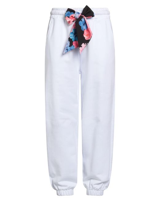 Gaelle Paris White Pants Cotton, Polyester, Elastane