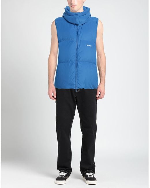 Off-White c/o Virgil Abloh Bounce Hooded Down Vest Blue for men