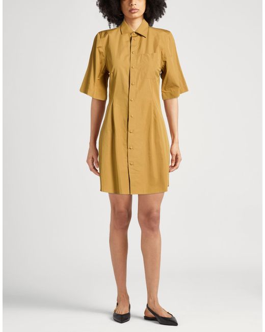 AMI Yellow Mini Dress Cotton