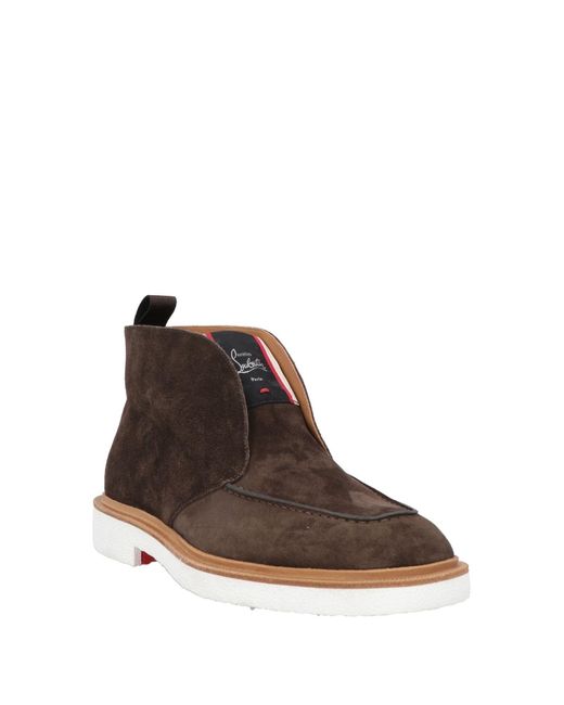 Christian Louboutin Brown Dark Ankle Boots Leather for men