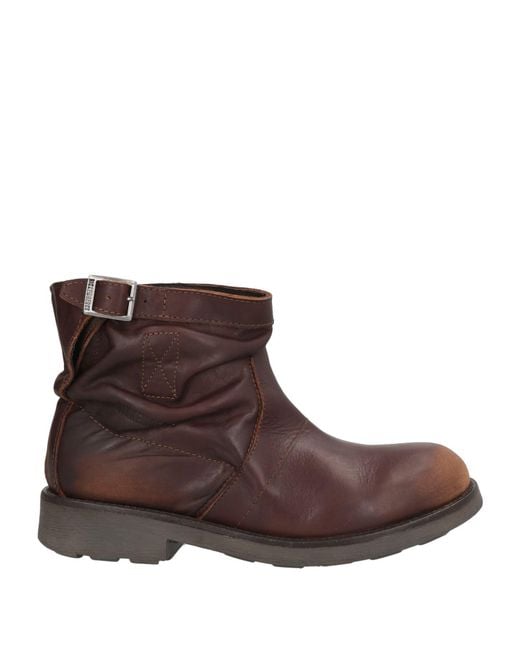 Bikkembergs Brown Ankle Boots Leather