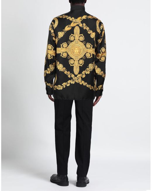 Versace Hemd Barocco aus Seide in Black für Herren