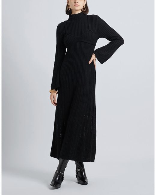 8 by YOOX Black Long Dress