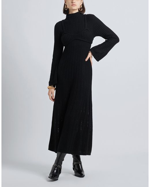8 by YOOX Black Long Dress