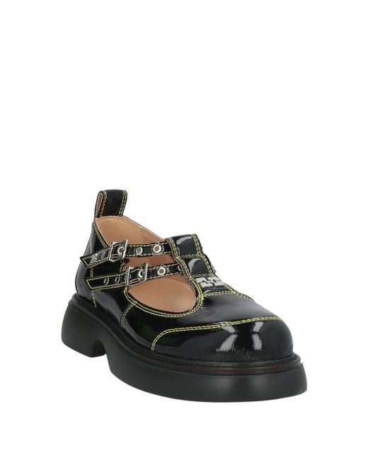 Ganni Black Ballet Flats Synthetic Material