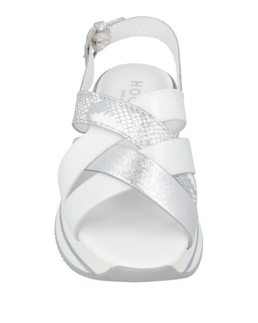 Hogan White Sandals