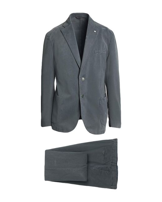 L.b.m. 1911 Gray Suit Cotton, Cashmere for men