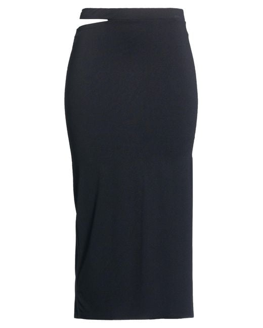 Patrizia Pepe Blue Midi Skirt Polyamide, Elastane