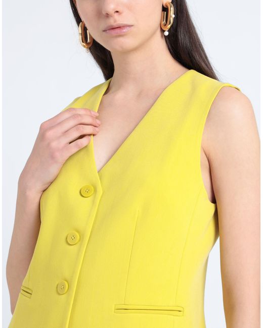 DKNY Waistcoat in Yellow | Lyst UK