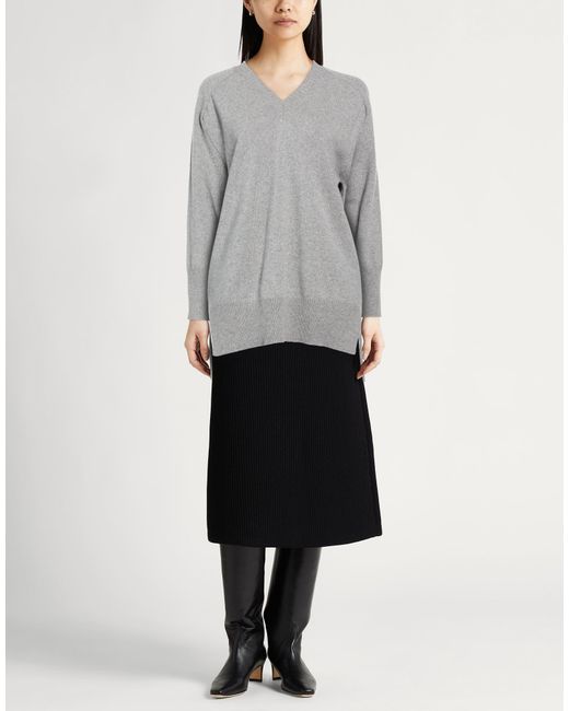 Daniele Fiesoli Gray Light Sweater Cashmere