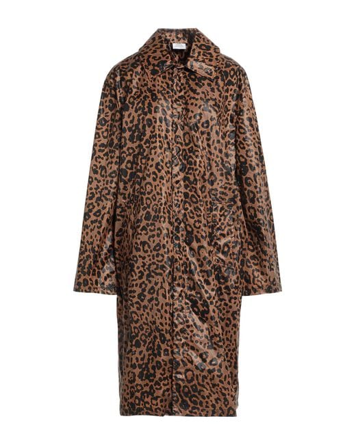 Vetements Brown Overcoat & Trench Coat Polyamide