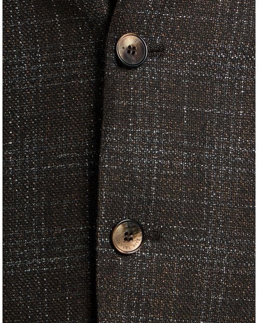 Manuel Ritz Black Dark Suit Polyester, Viscose, Elastane for men