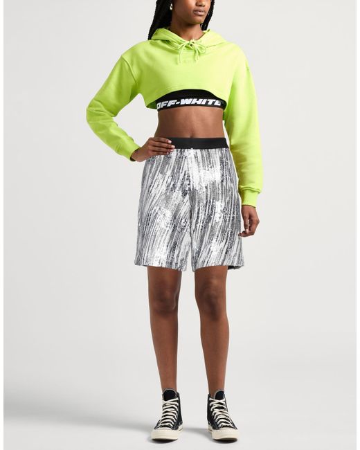 KENZO Gray Shorts & Bermuda Shorts Polyester, Cotton, Polyamide, Elastane