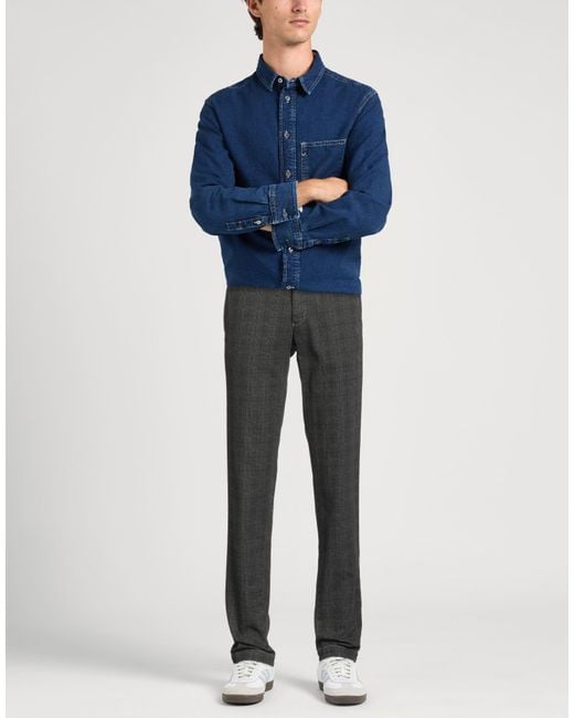 Mason's Gray Dark Pants Cotton, Elastane for men