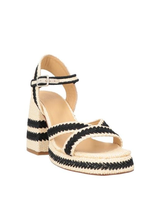 Castaner Metallic Sandals Straw