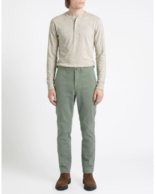 Isaia Green Pants Cotton, Elastane for men