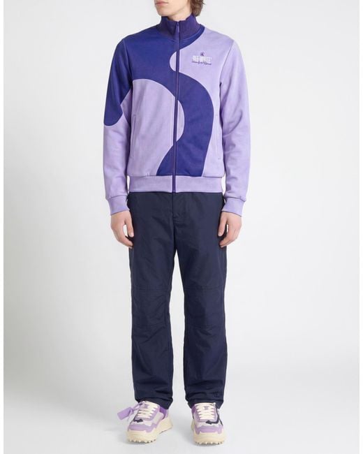 Off-White c/o Virgil Abloh Blue Lilac Sweatshirt Polyamide, Cotton, Elastane, Polyester for men