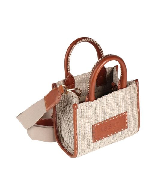 Versace Brown Handbag Cotton, Polyamide