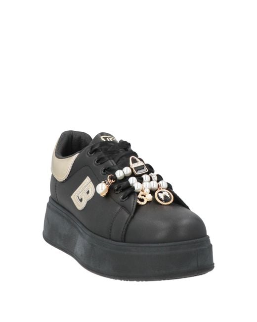 Laura Biagiotti Black Sneakers Textile Fibers
