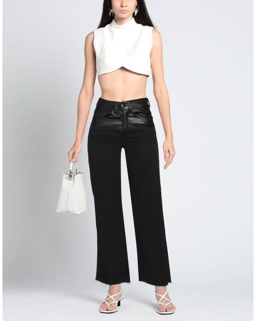 Jijil Black Pants Cotton, Elastane, Polyurethane