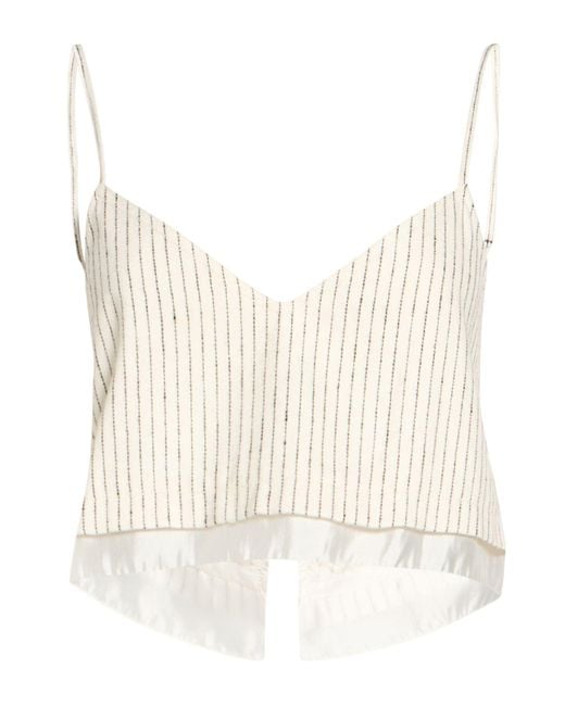 Forte_forte White Ivory Top Wool, Polyester, Viscose