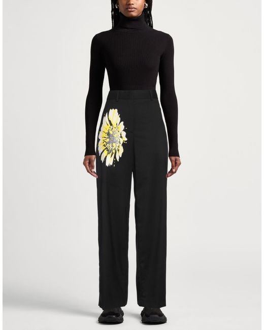 MSGM Black Pants Polyester, Wool, Elastane