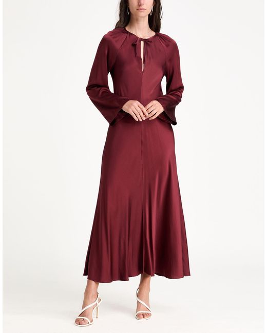 Forte_forte Red Burgundy Maxi Dress Silk